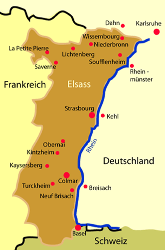 Grenze Elsass Deutschland