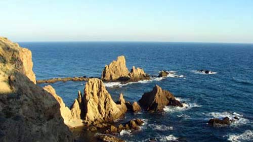 An der zerklüfteten Küste im Naturreservats Cabo de Gata.